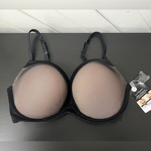NWT Le Mystere Women’s Black Push-Up Bra Sz 34DDD/F